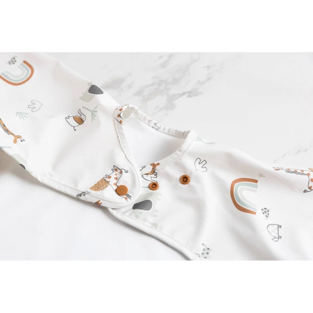 Żyrafy - Serengeti Spaghetti - Wodoodporny Śliniak z długim rękawem BLW - BIBaDO