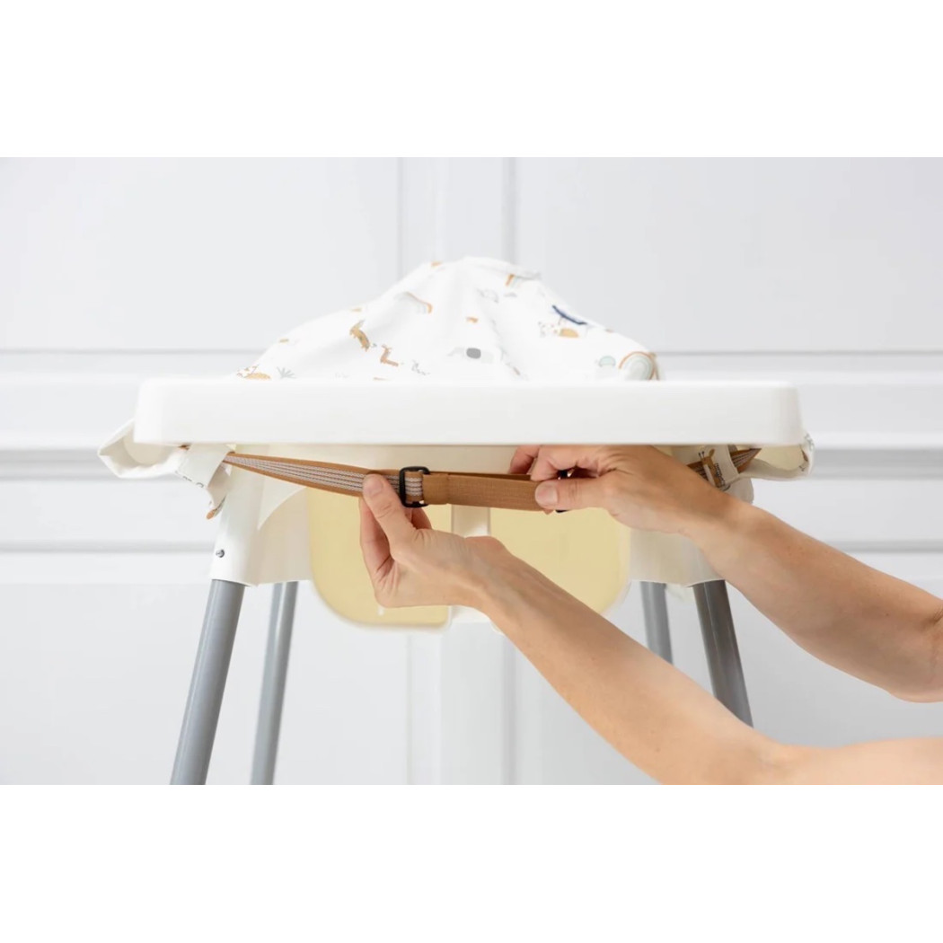 Żyrafy - Serengeti Spaghetti - Wodoodporny Śliniak z długim rękawem BLW - BIBaDO