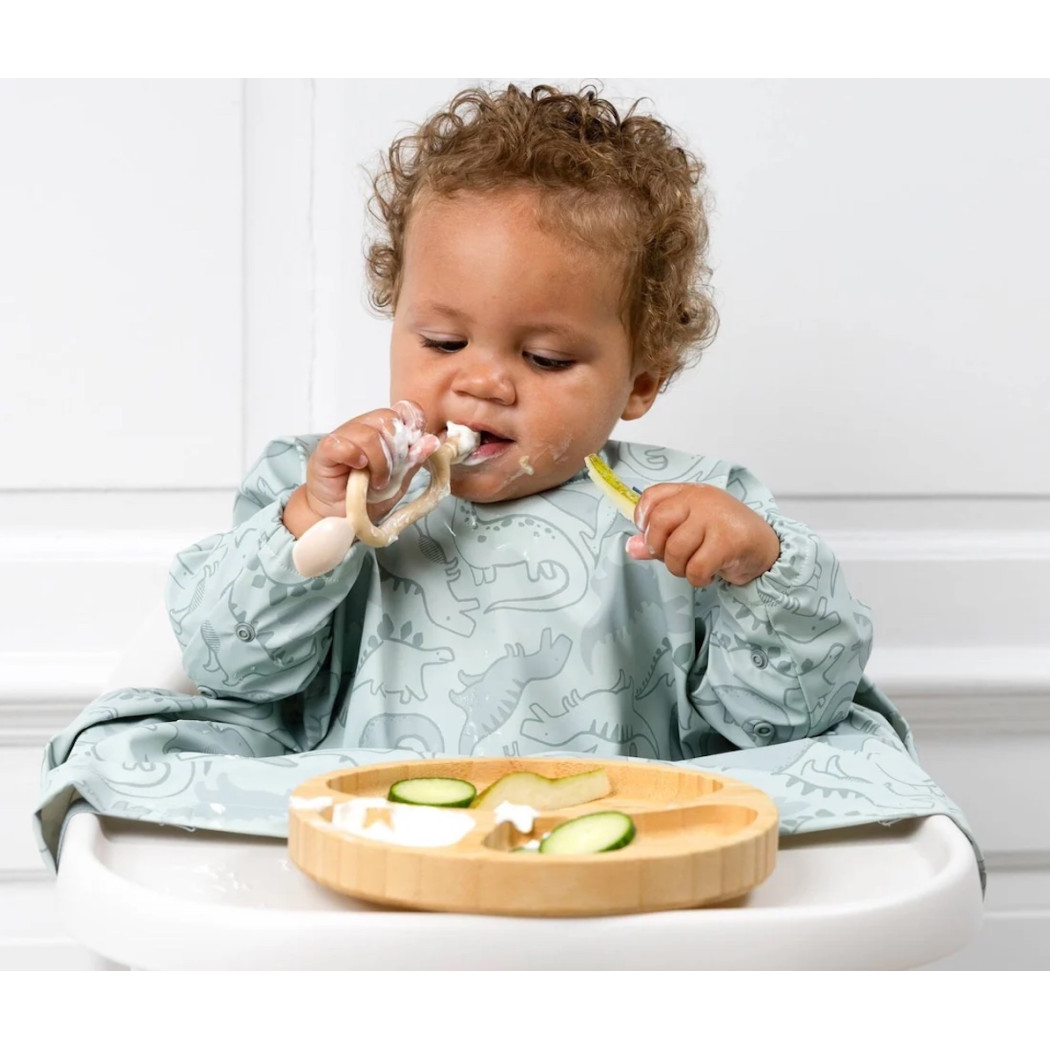 Dinozaury - Dino Roar - Wodoodporny Śliniak z długim rękawem BLW - BIBaDO