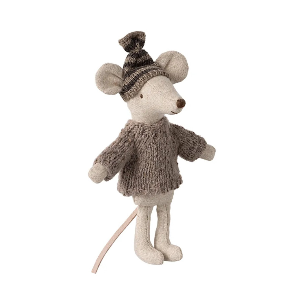 Ubranko Dla Starszego Brata - Sweterek i Czapka - Knitted Sweater And Hat - Big Brother Mouse - Maileg