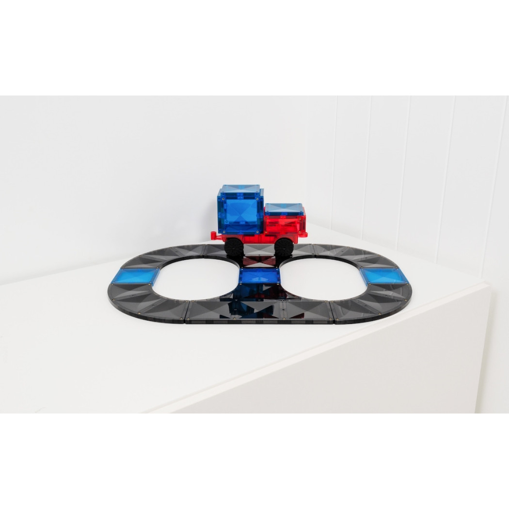 Podjazdy i Skrzyżowania - Klocki Magnetyczne Jezdnie - 16 Elementów - Connetix