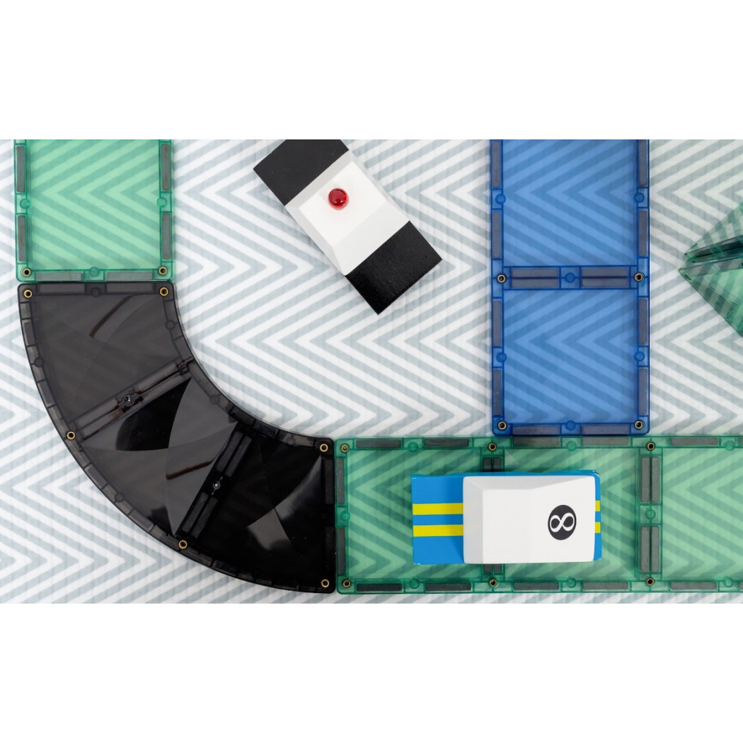 Podjazdy i Skrzyżowania - Klocki Magnetyczne Jezdnie - 16 Elementów - Connetix