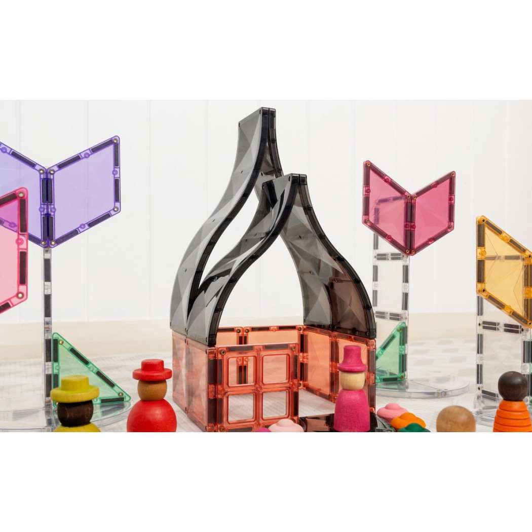 Podjazdy i Skrzyżowania - Klocki Magnetyczne Jezdnie - 16 Elementów - Connetix