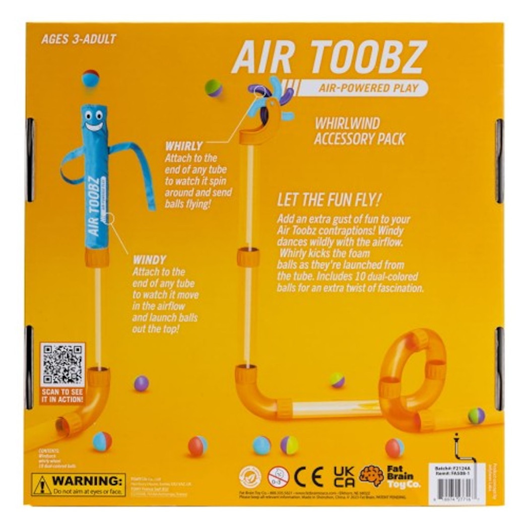 Wiatrak i Dmuchaniec - Akcesoria do Dmuchawy Air Toobz - 12 elementów - Fat Brain Toys