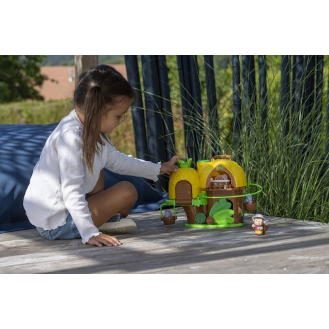 Tropikalny Domek Ananas - Przenośny Domek z Dżungli z Małpką - Klorofil