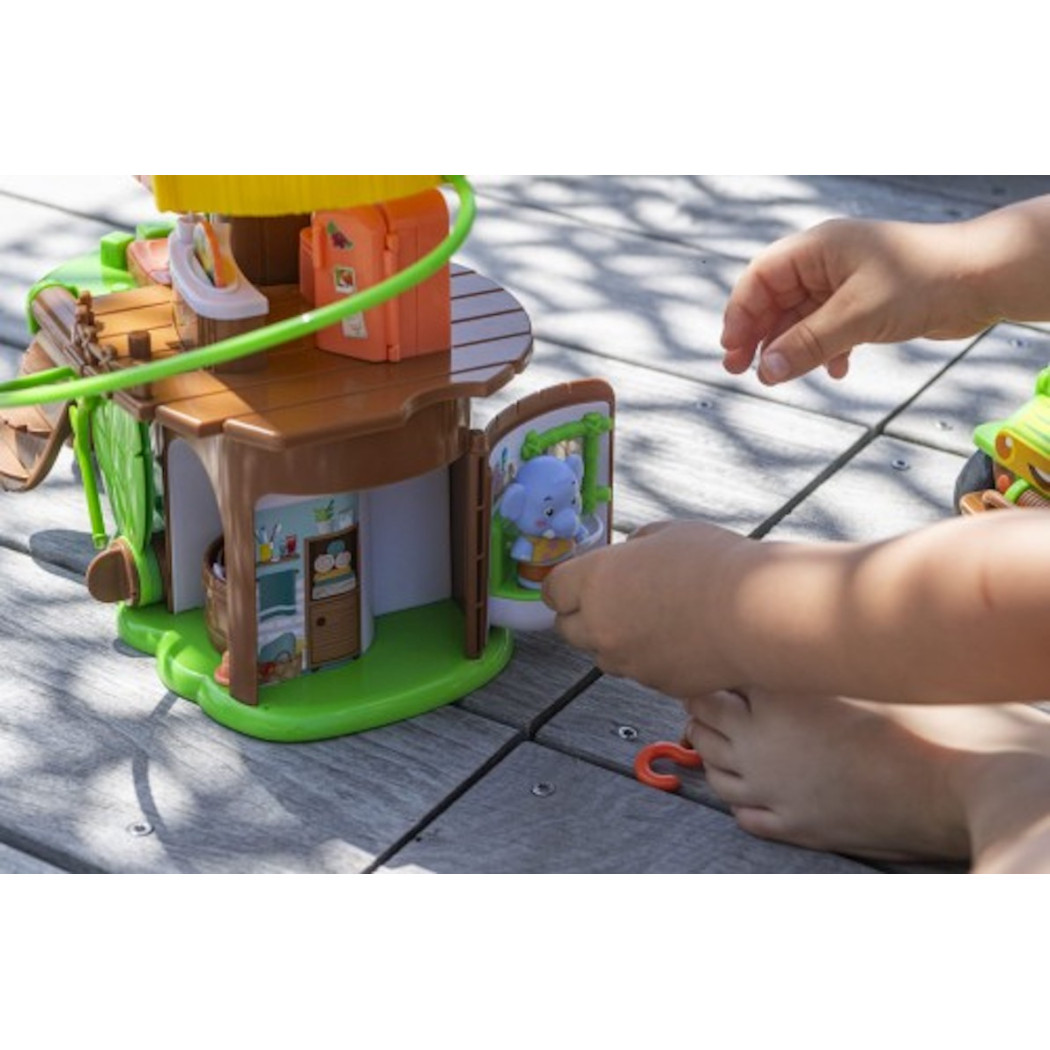 Tropikalny Domek Ananas - Przenośny Domek z Dżungli z Małpką - Klorofil