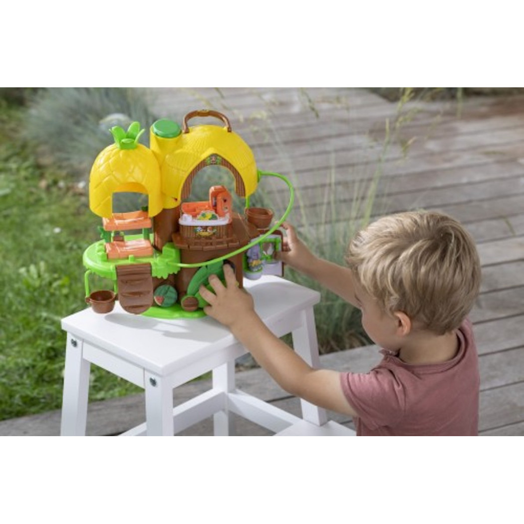 Tropikalny Domek Ananas - Przenośny Domek z Dżungli z Małpką - Klorofil