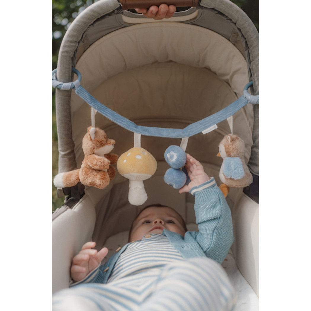 Motyw Leśny - Zawieszka Interaktywna do Wózka i Fotelika - Forest Friends - Little Dutch