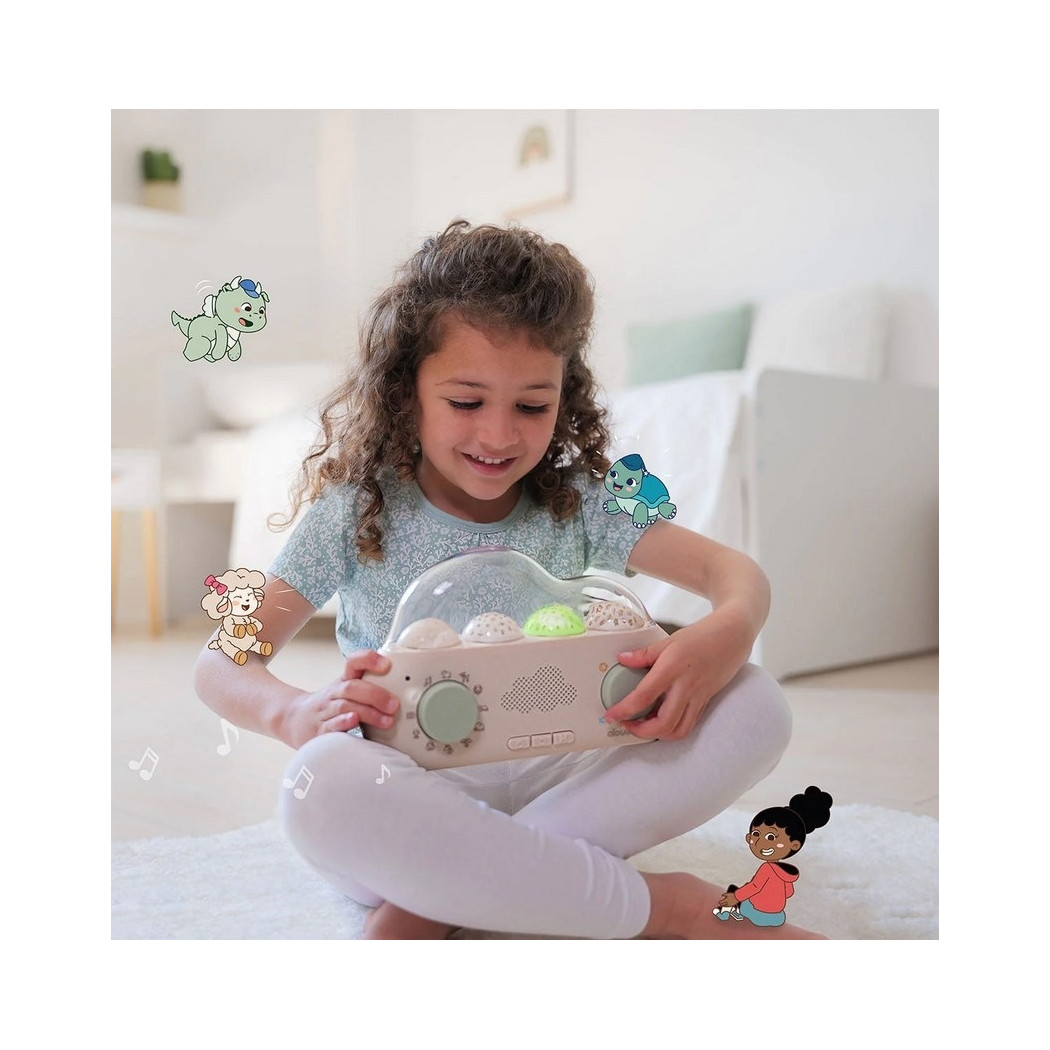 CloudBox PL - Muzyczny Projektor z Bajkami - Opowiada 36 Bajek - Wersja polsko-angielska - Cloud B