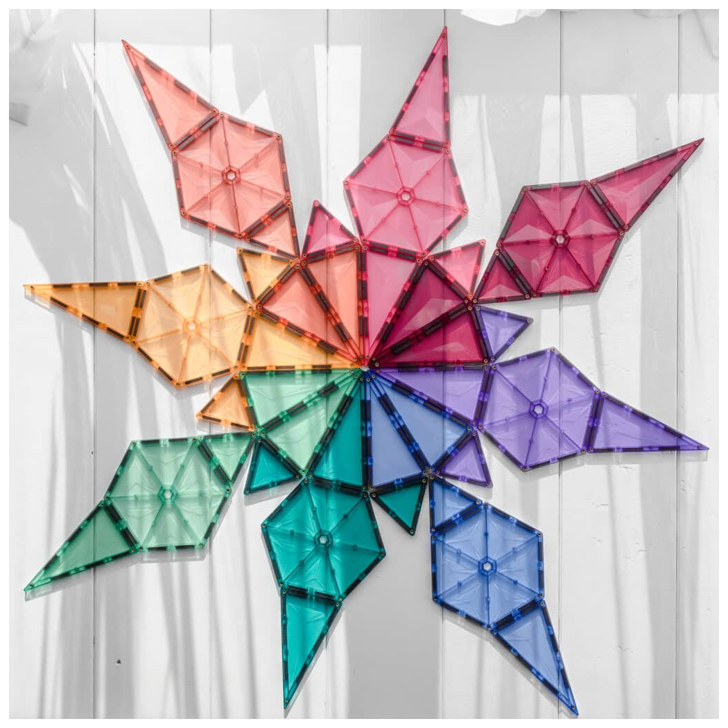 Ogromny Pastelowy Zestaw Konstrukcyjny - 202 Elementy - Klocki Magnetyczne - Connetix