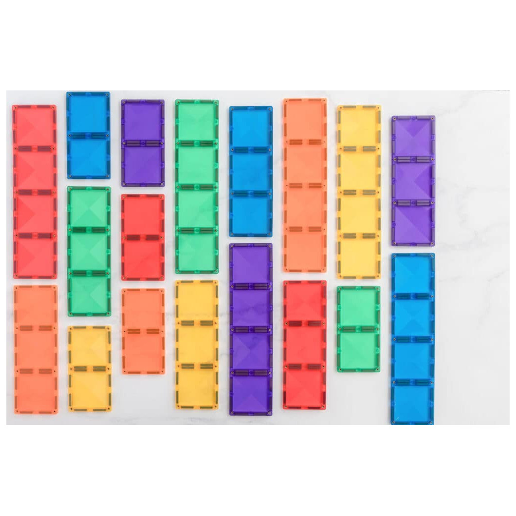 Tęczowe Prostokąty - Klocki Magnetyczne - Rainbow Rectangle Pack - 18 Elementów - Connetix