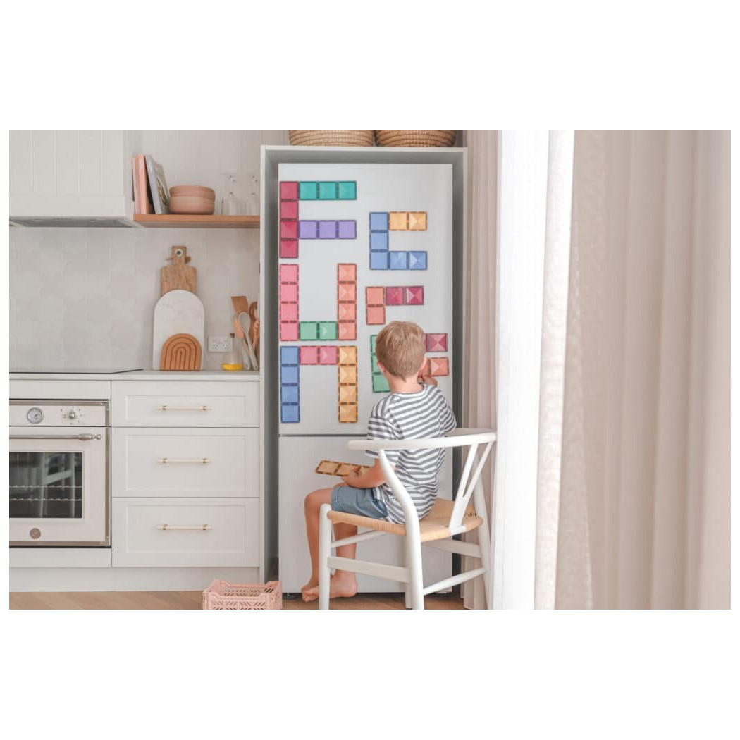 Pastelowe Prostokąty - Klocki Magnetyczne - Pastel Rectangle Pack - 24 Elementy - Connetix