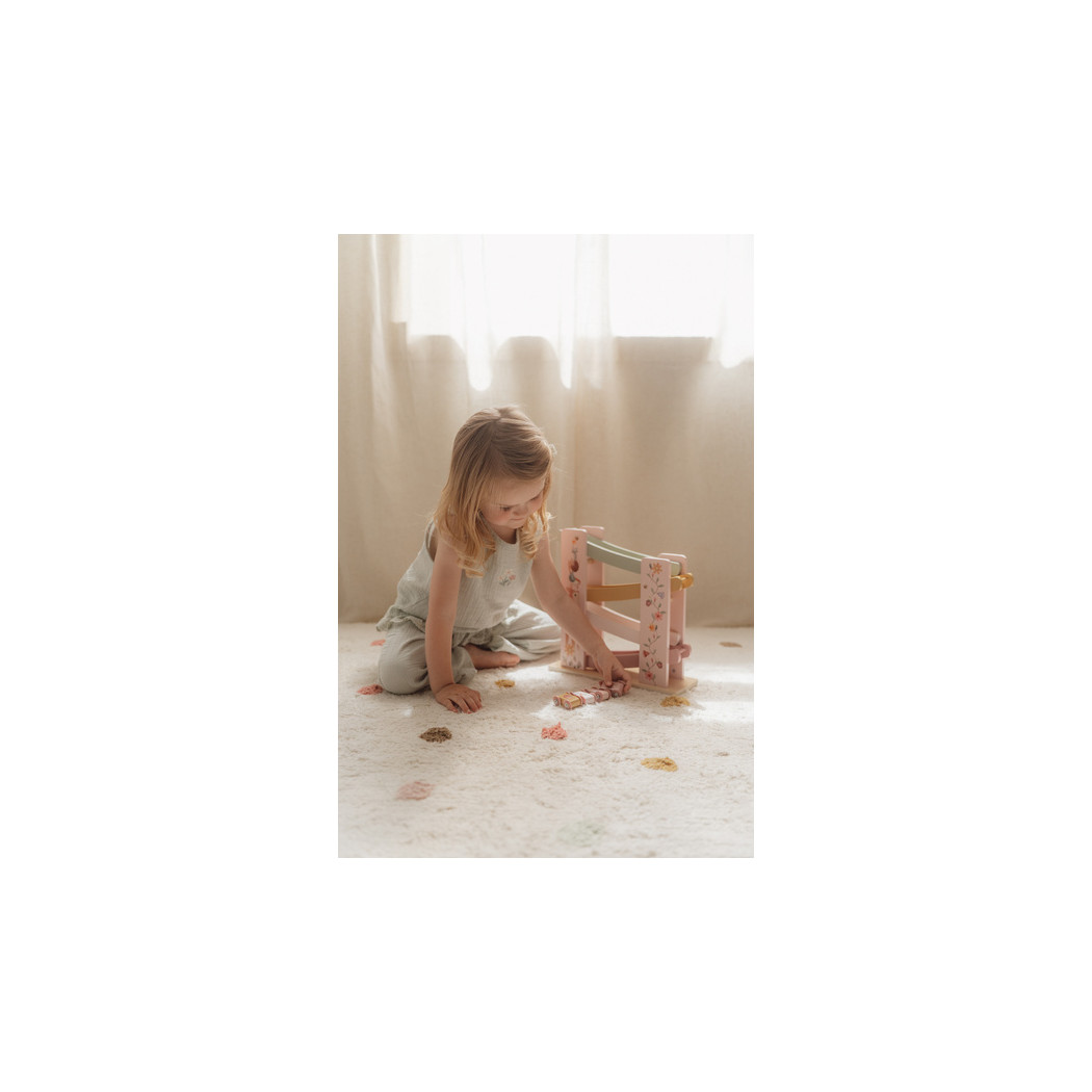 Zjeżdżalnia Fairy Garden - Drewniana Zjeżdżalnia dla Autek - Motyw Ogrodu - Little Dutch