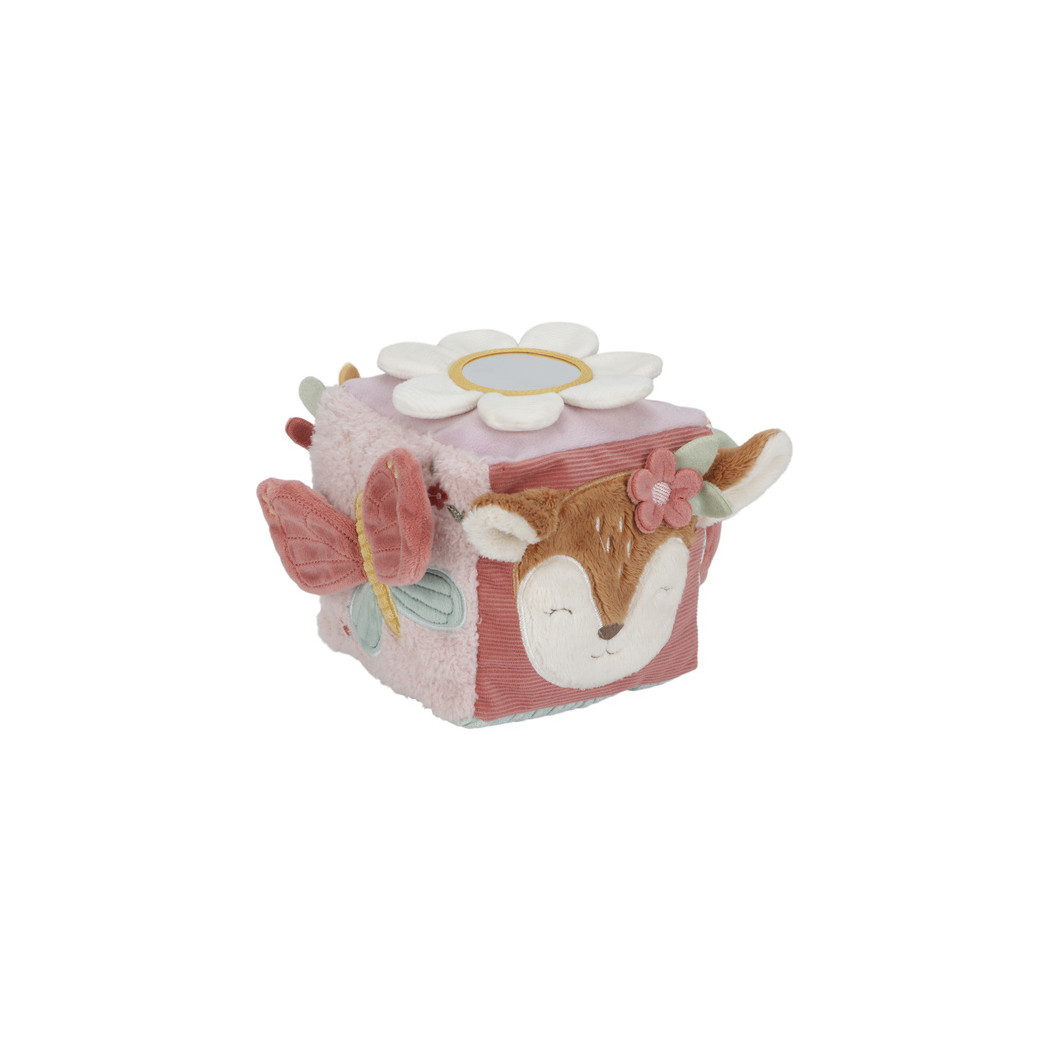 Motyw Ogrodu - Pluszowa Miękka Kostka Aktywizująca - Fairy Garden - Little Dutch