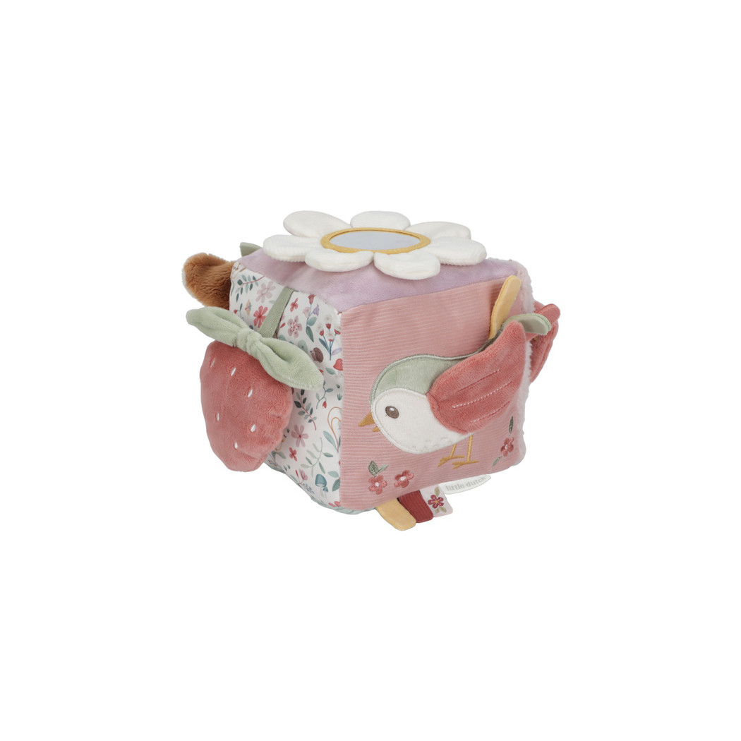 Motyw Ogrodu - Pluszowa Miękka Kostka Aktywizująca - Fairy Garden - Little Dutch
