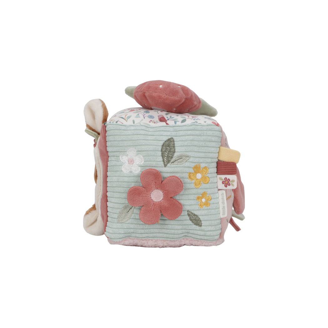 Motyw Ogrodu - Pluszowa Miękka Kostka Aktywizująca - Fairy Garden - Little Dutch