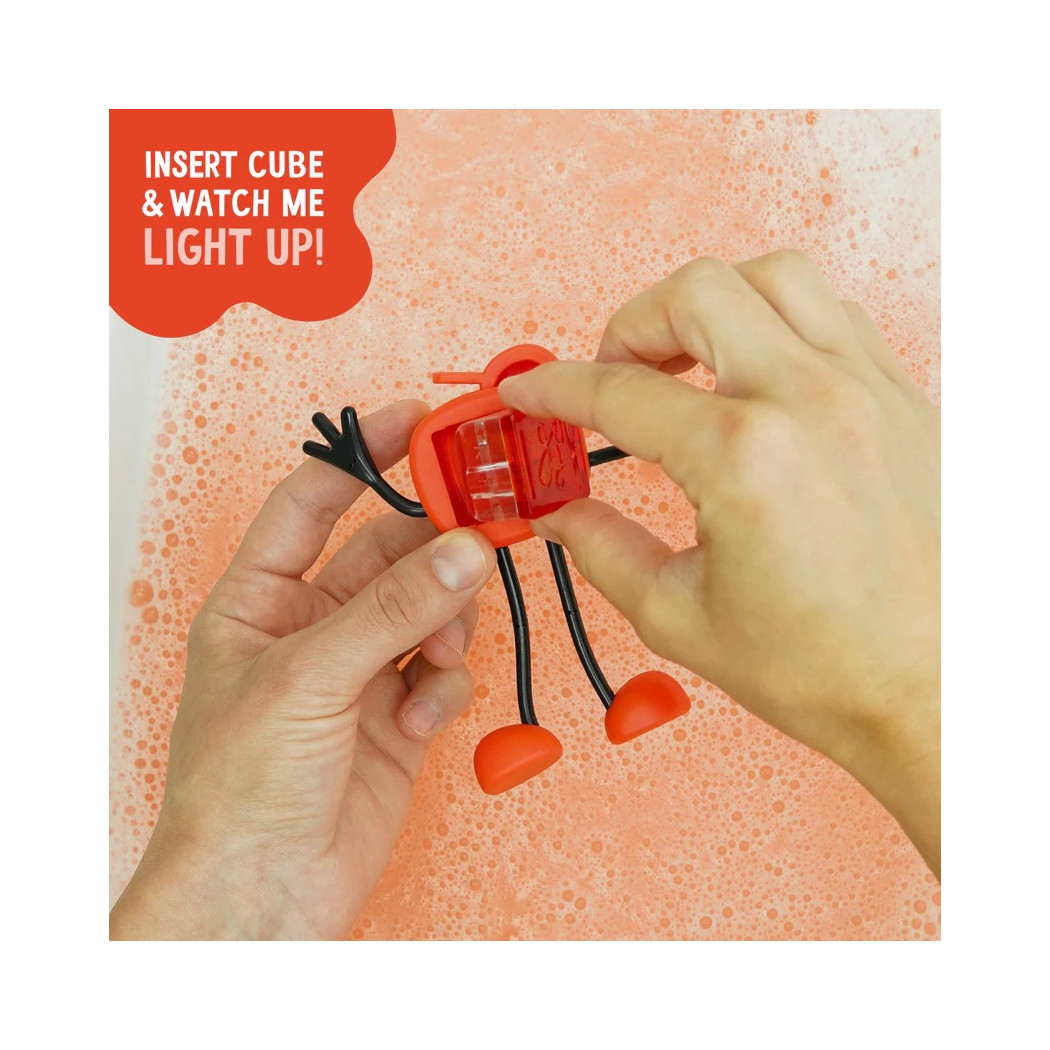 Postać Sammy oraz 2 kostki Sensoryczne Świecące w Wodzie - Kolor Czerwony - Glo Pals