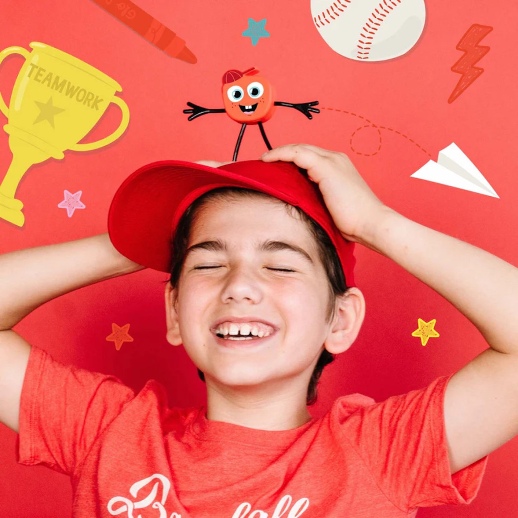 Postać Sammy oraz 2 kostki Sensoryczne Świecące w Wodzie - Kolor Czerwony - Glo Pals