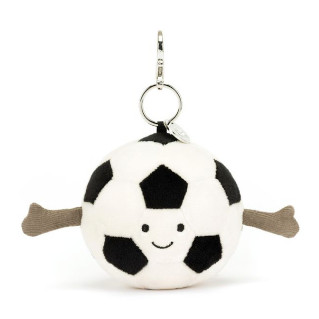Breloczek Wesoła Piłka Futbolowa- Pluszowa Zabawka 13 cm - Maskotka Przytulanka Brelok - JellyCat