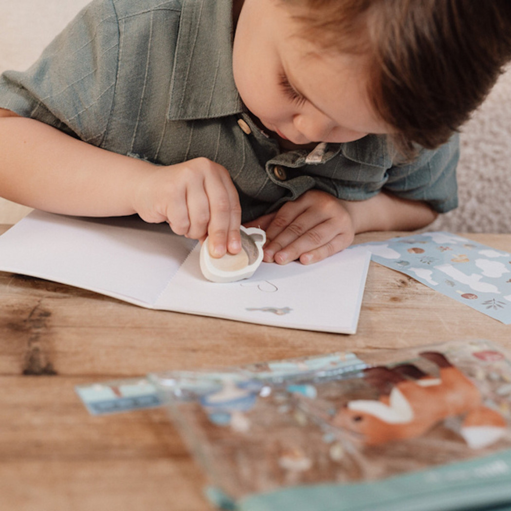 Leśny Piórnik z Zestawem Artykułów Papierniczych - Notes, Ołówek - Forest Friends - Little Dutch