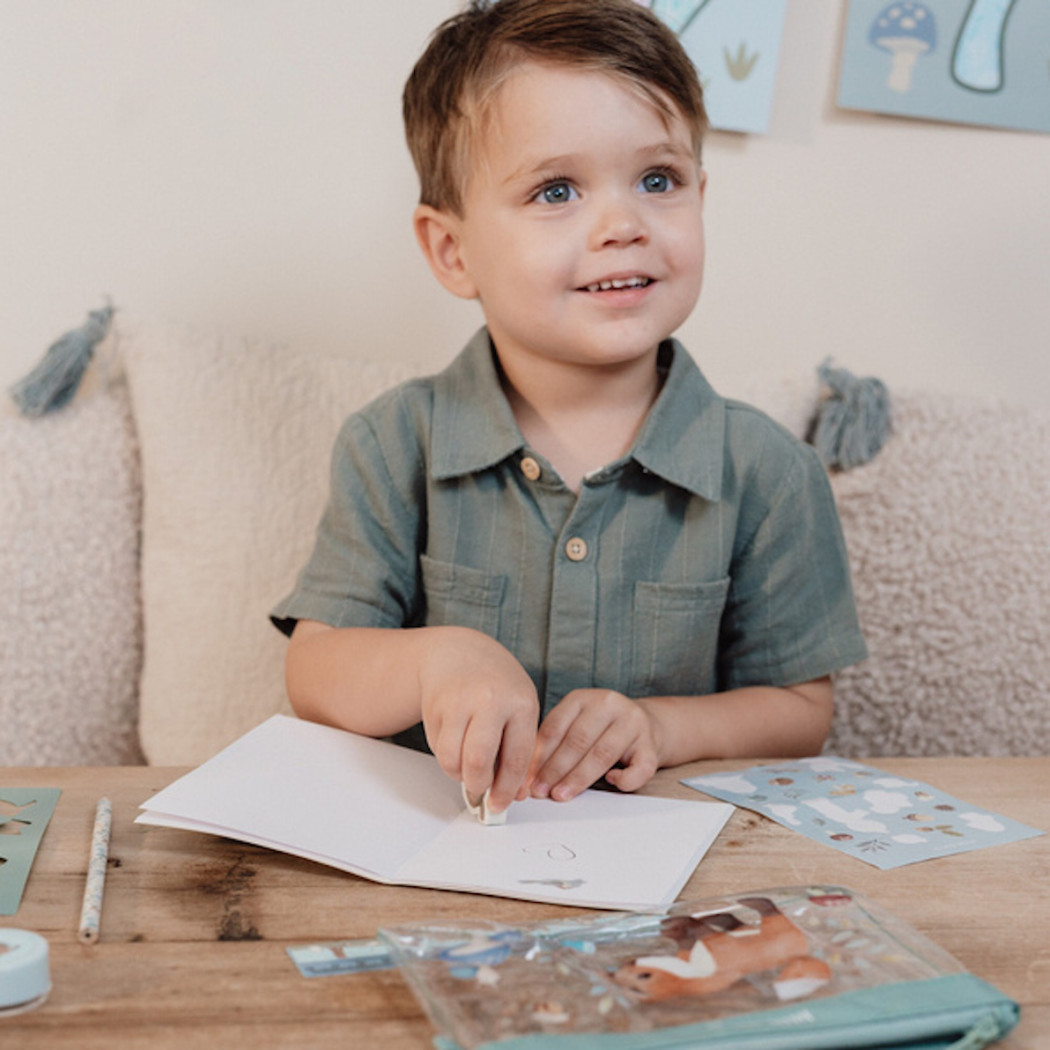 Leśny Piórnik z Zestawem Artykułów Papierniczych - Notes, Ołówek - Forest Friends - Little Dutch