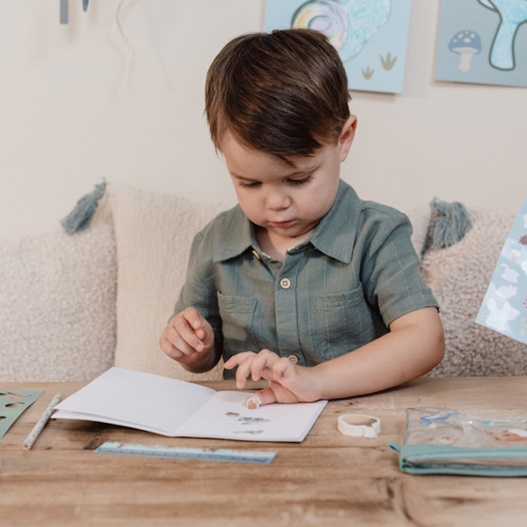 Leśny Piórnik z Zestawem Artykułów Papierniczych - Notes, Ołówek - Forest Friends - Little Dutch
