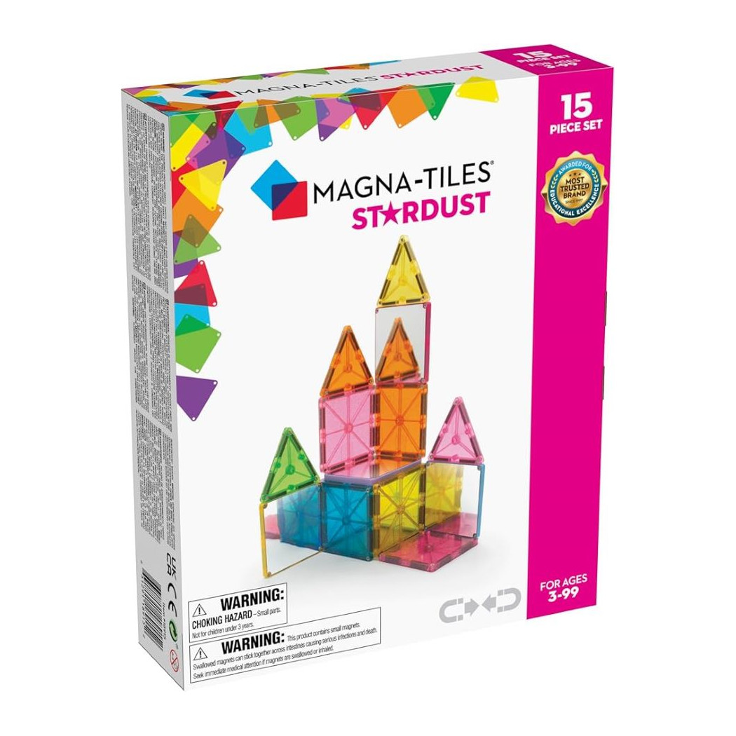 Stardust - Klocki Magnetyczne 15 elementów - Magna-Tiles