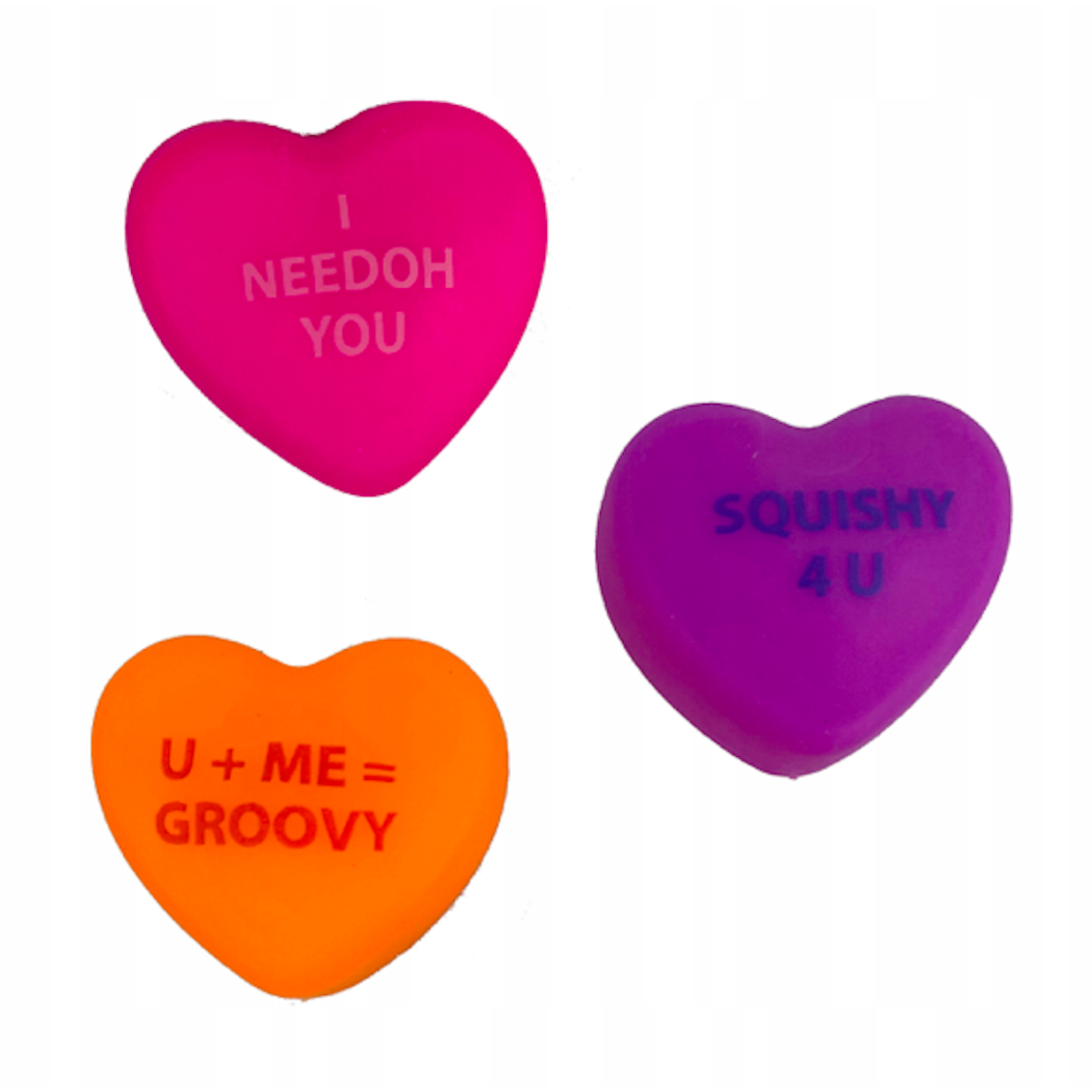 PINK 3 Małe Serca - Zabawka Sensoryczna - Gniotek Antystresowy - Needoh