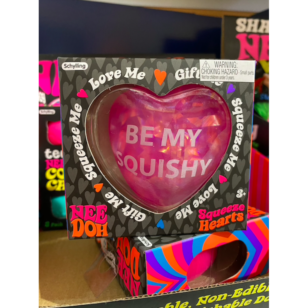 Różowe Brokatowe Serce - Zabawka Sensoryczna - Gniotek Antystresowy - Needoh