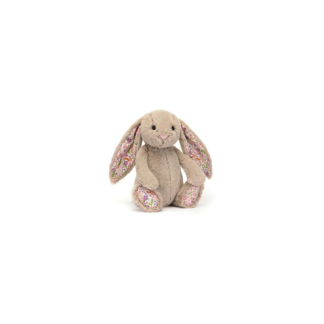 Beżowy Królik Kwiatowe Uszy i Stópki - Petal 18 cm - Maskotka Przytulanka - JellyCat