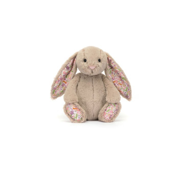 Beżowy Królik Kwiatowe Uszy i Stópki - Petal 18 cm - Maskotka Przytulanka - JellyCat
