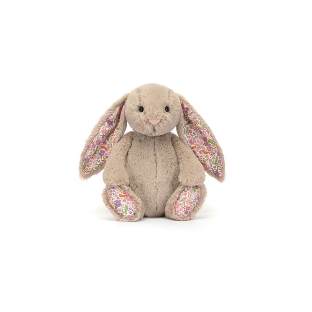 Beżowy Królik Kwiatowe Uszy i Stópki - Petal 18 cm - Maskotka Przytulanka - JellyCat