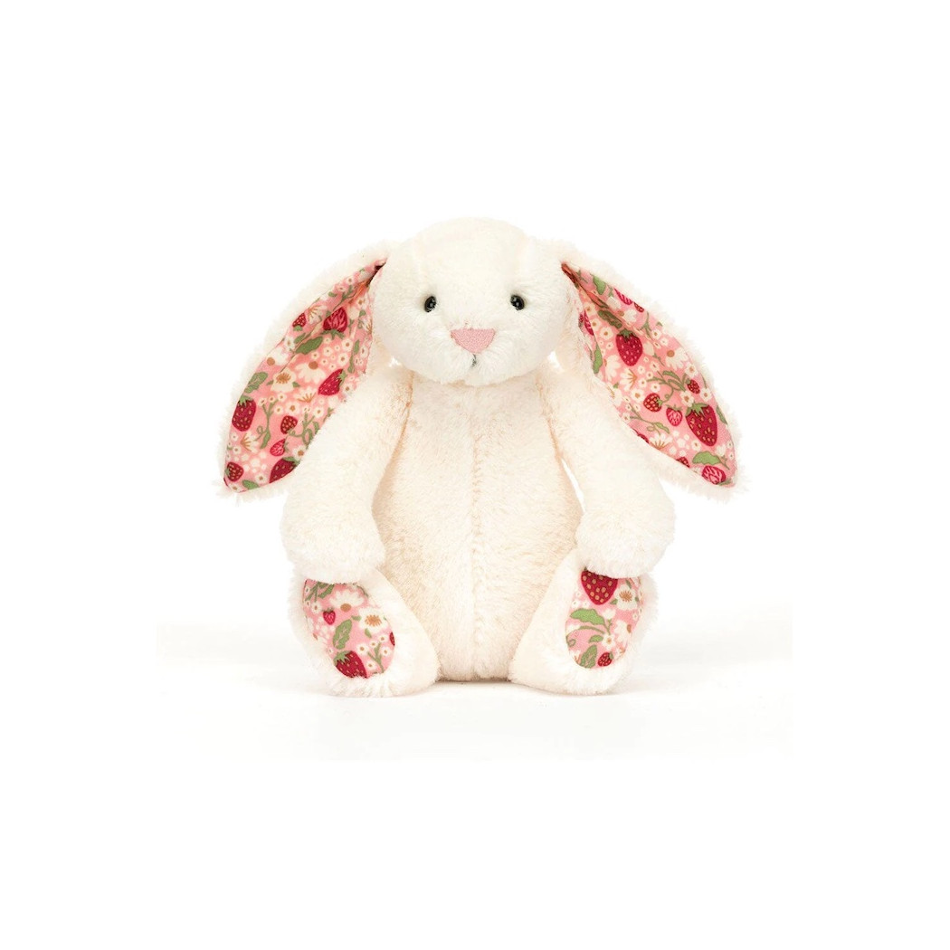 Kremowy Królik Kwiatowe Uszy i Stópki - Berry 18 cm - Maskotka Przytulanka - JellyCat