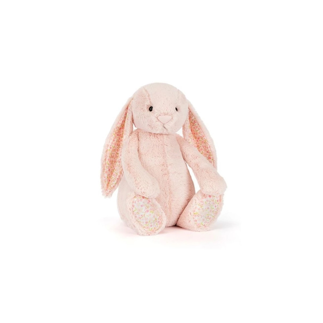Pudrowo Różowy Króliczek Kwiatowe Uszy i Stópki - Cherry 51 cm - Maskotka Przytulanka - JellyCat