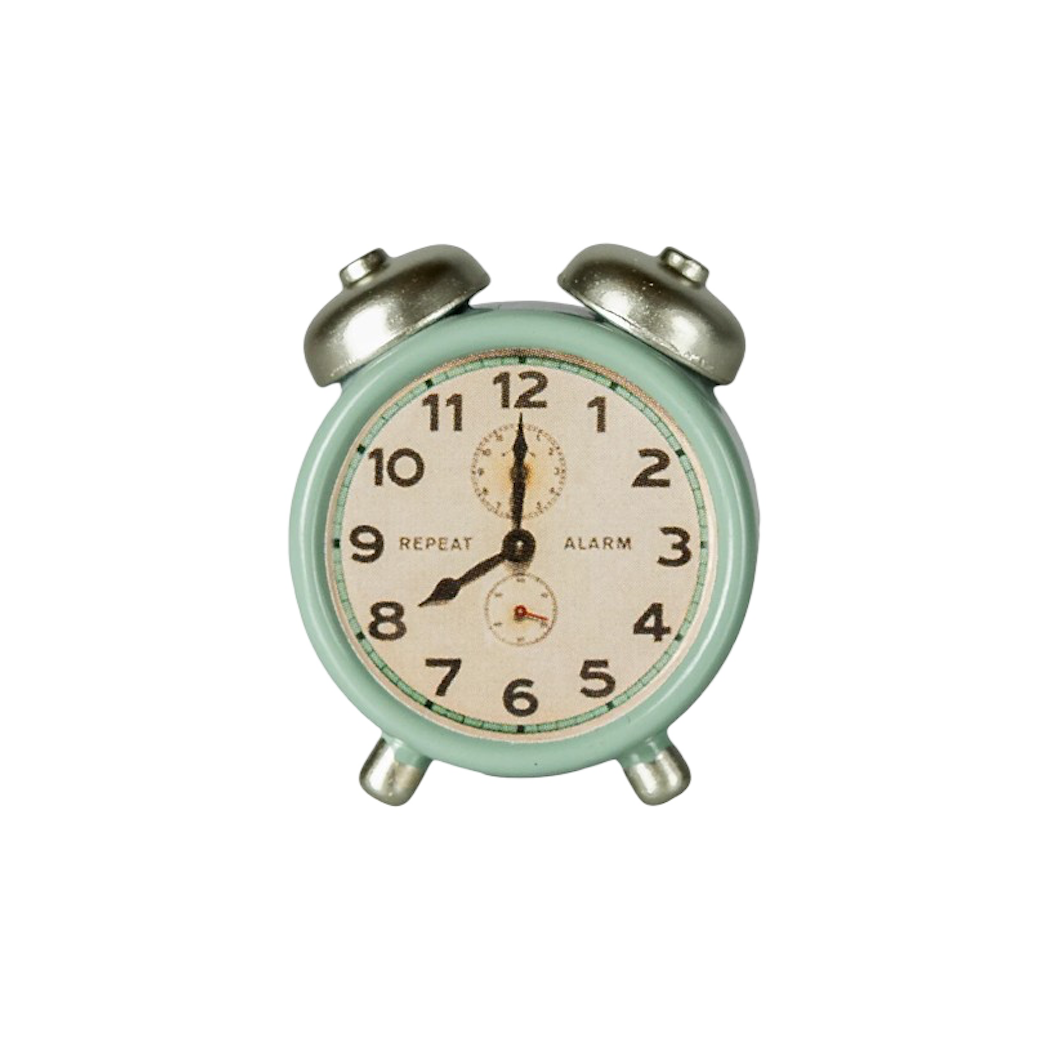 Miętowy Budzik dla Myszki - Zegar Akcesoria dla Myszek - Maileg