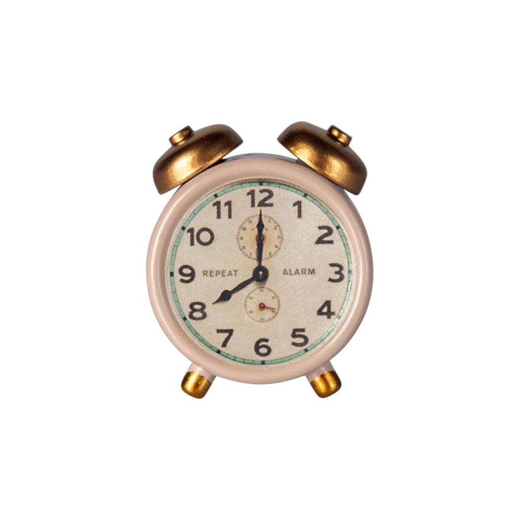 Pudrowo Różowy Budzik dla Myszki - Zegar Akcesoria dla Myszek - Maileg