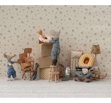 Koralowe Drewniane Krzesło dla Myszki - Akcesoria dla Myszek - Maileg