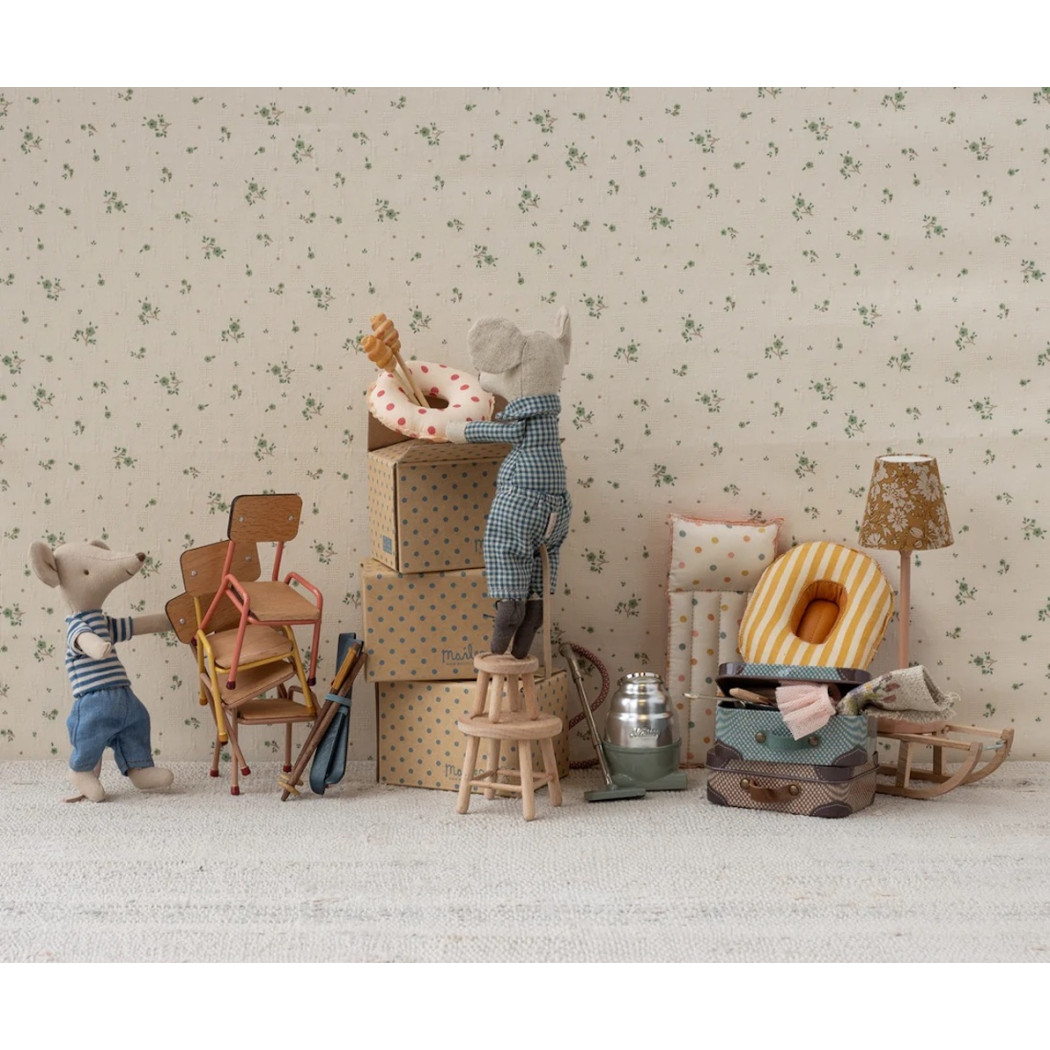 Koralowe Drewniane Krzesło dla Myszki - Akcesoria dla Myszek - Maileg