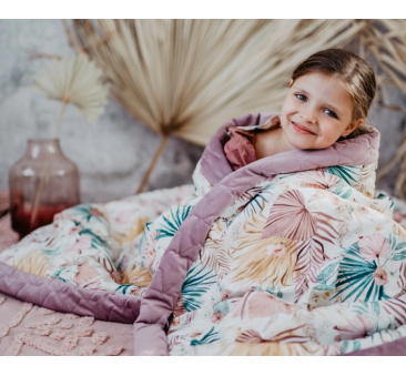 Ciepły Koc Velvet - Boho Palms Light - 110x140 - La Millou