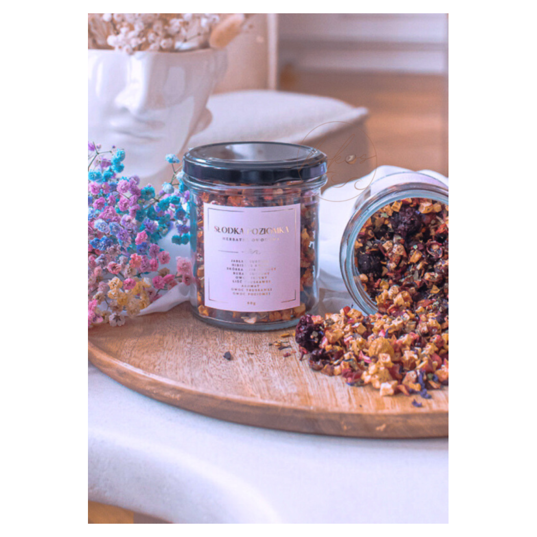 Słodka Poziomka - Owocowa Herbata w Słoiku - Herbatka 80g