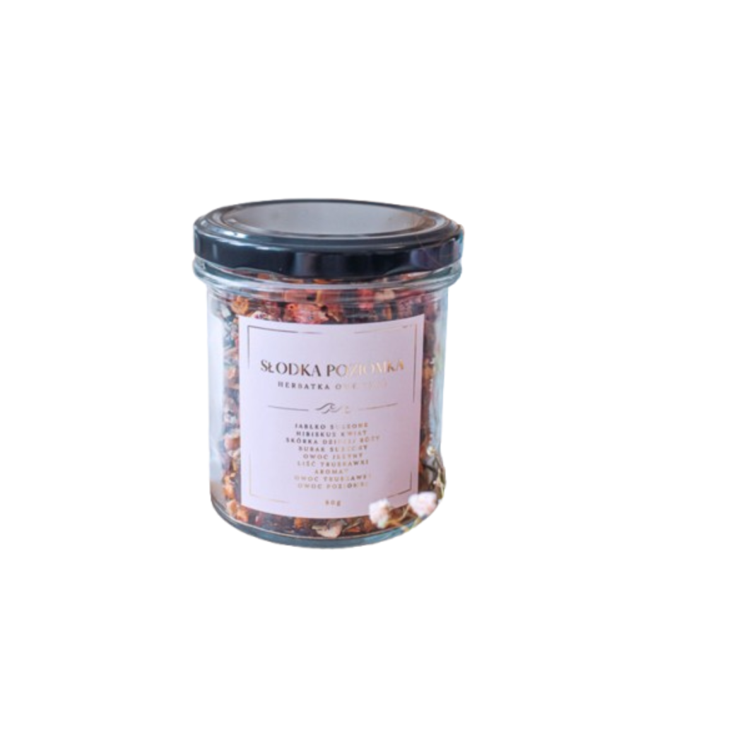 Słodka Poziomka - Owocowa Herbata w Słoiku - Herbatka 80g