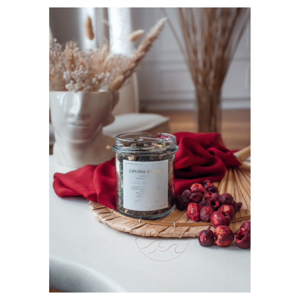Japońska Wiśnia - Herbata Zielona 60g - Kokos