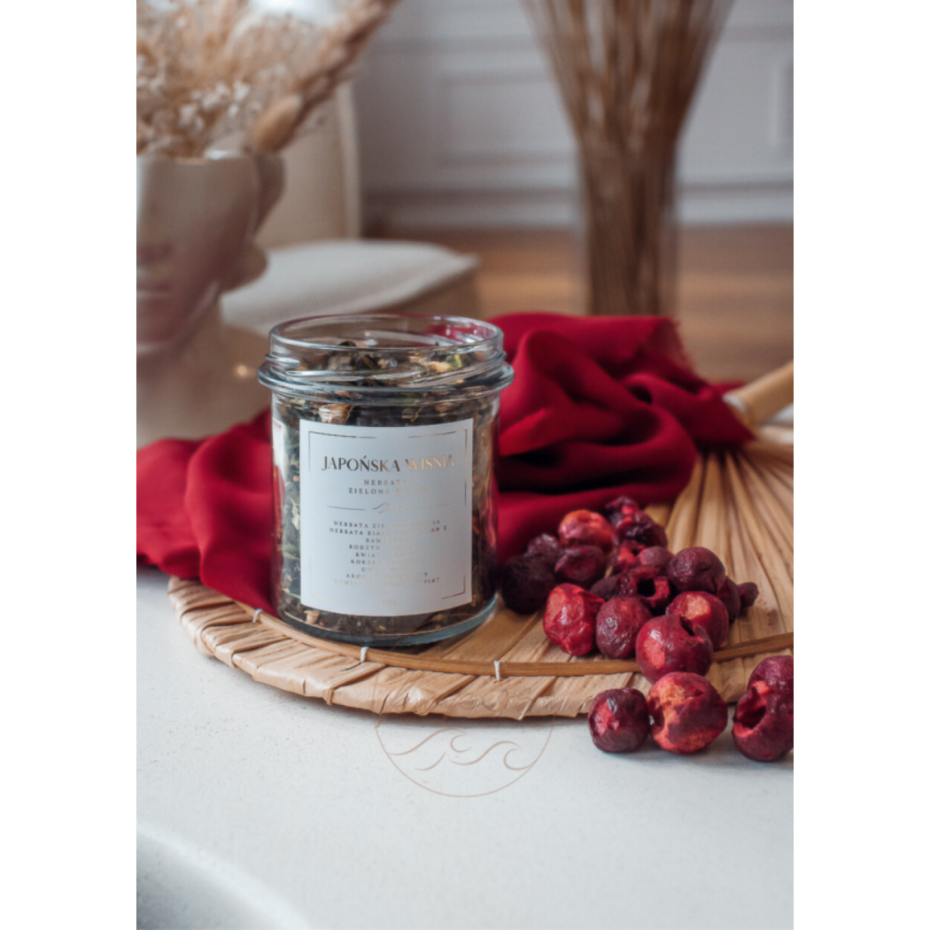 Japońska Wiśnia - Herbata Zielona 60g - Kokos