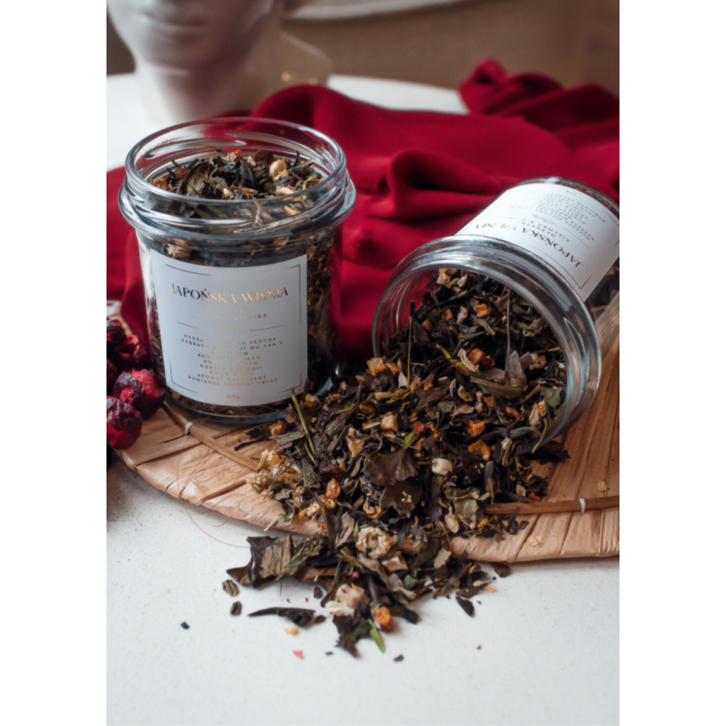 Japońska Wiśnia - Herbata Zielona 60g - Kokos