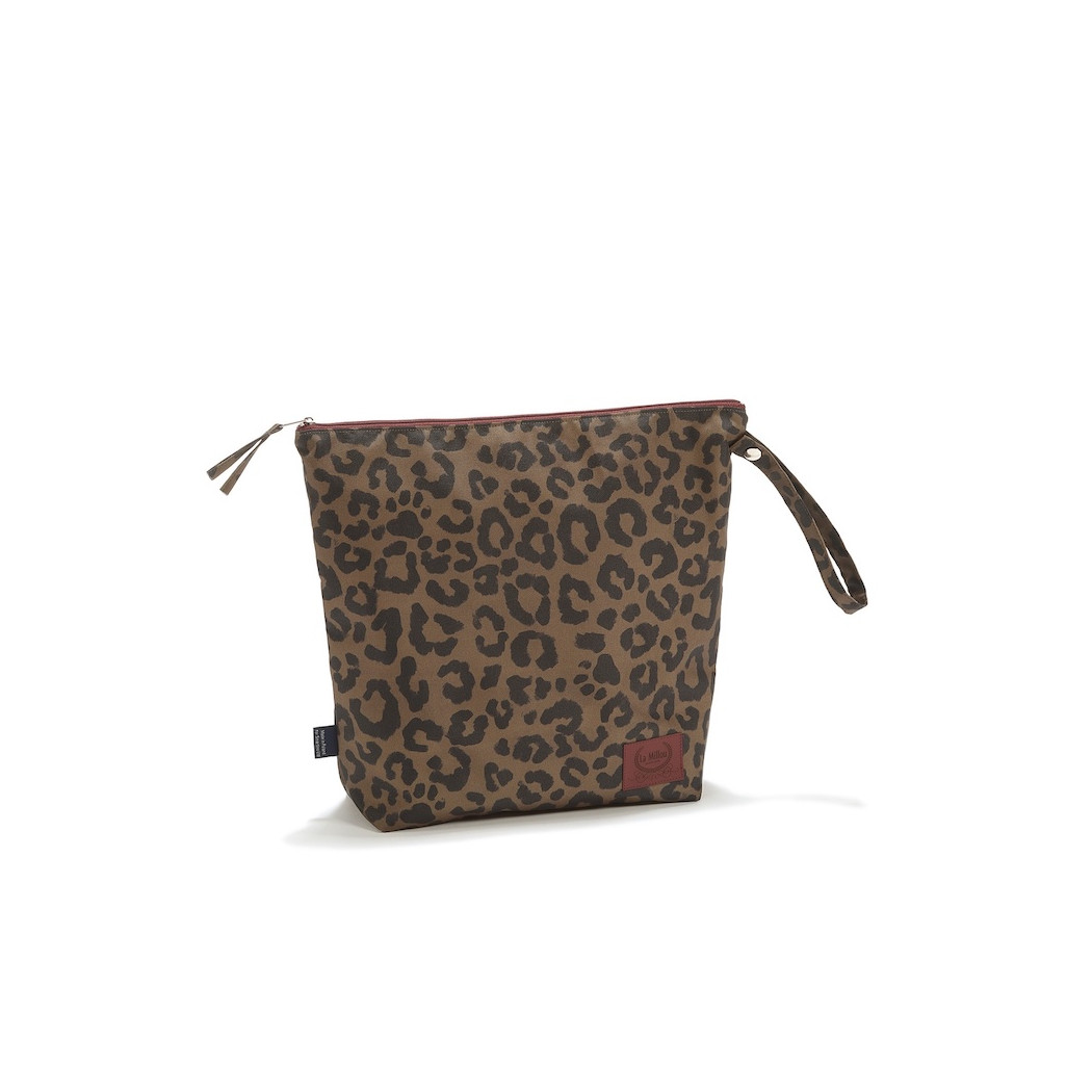 Kosmetyczka Wodoodporna rozmiar XL - Leopard Choco by Magdalena Lamparska - La Millou