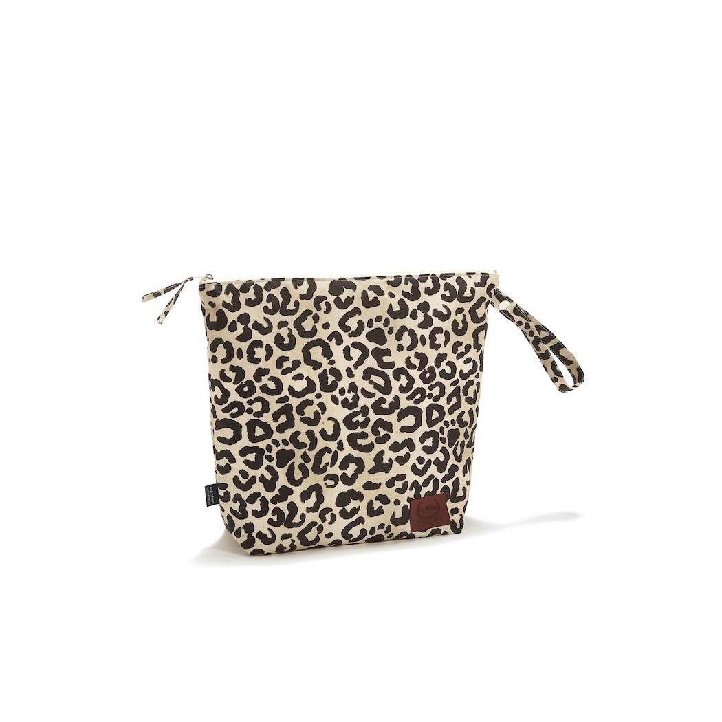 Kosmetyczka Wodoodporna rozmiar XL - Leopard Cream by Magdalena Lamparska - La Millou