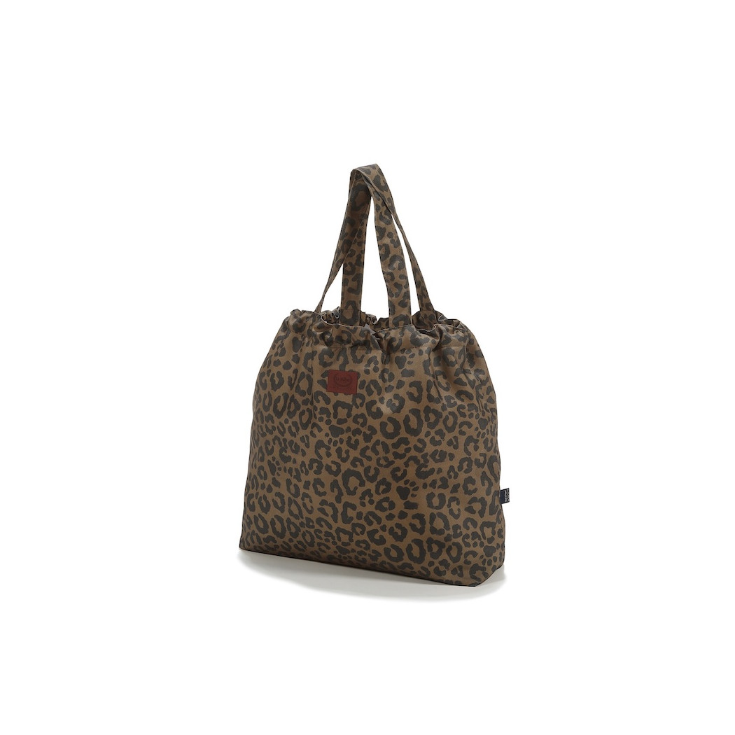 Torba Shopper Bag z Kieszonką - Leopard Choco by Magdalena Lamparska - La Millou