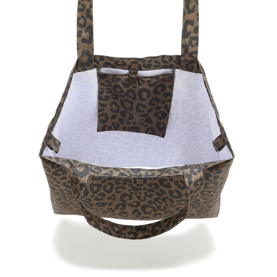 Torba Shopper Bag z Kieszonką - Leopard Choco by Magdalena Lamparska - La Millou
