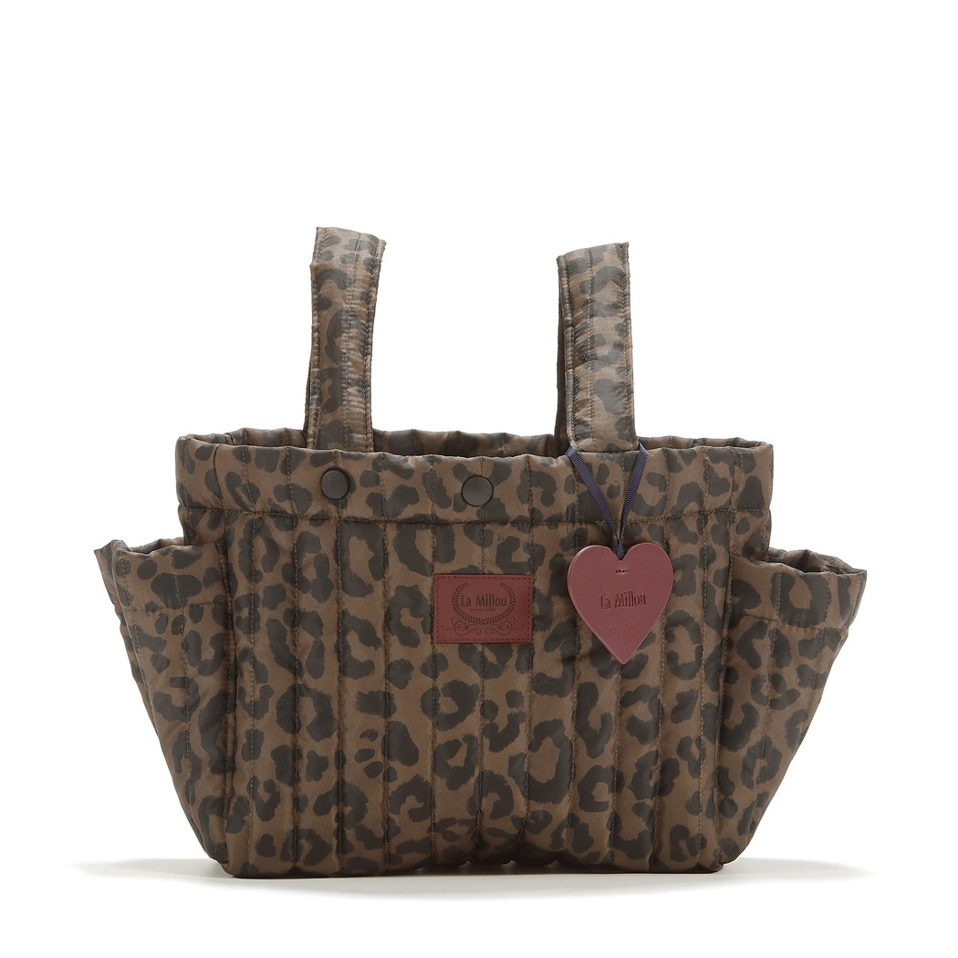 Pikowany Organizer do Wózka - Leopard Choco by Magdalena Lamparska - La Millou