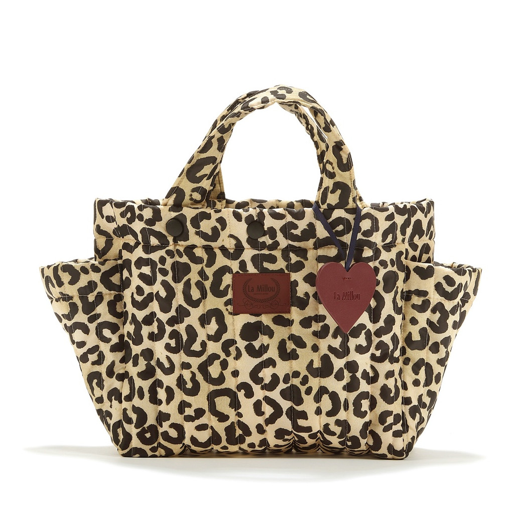 Pikowany Organizer do Wózka - Leopard Cream by Magdalena Lamparska - La Millou